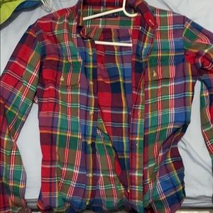 Polo Ralph Lauren plaid shirt with elbow pads